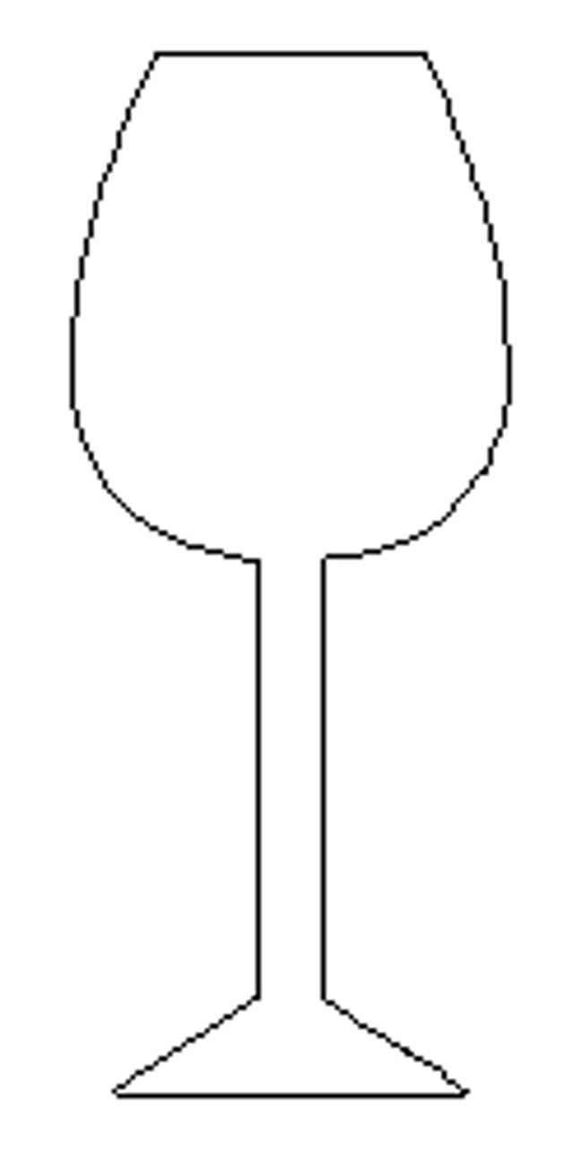 Wine glass unfinished cutout craft wood shape