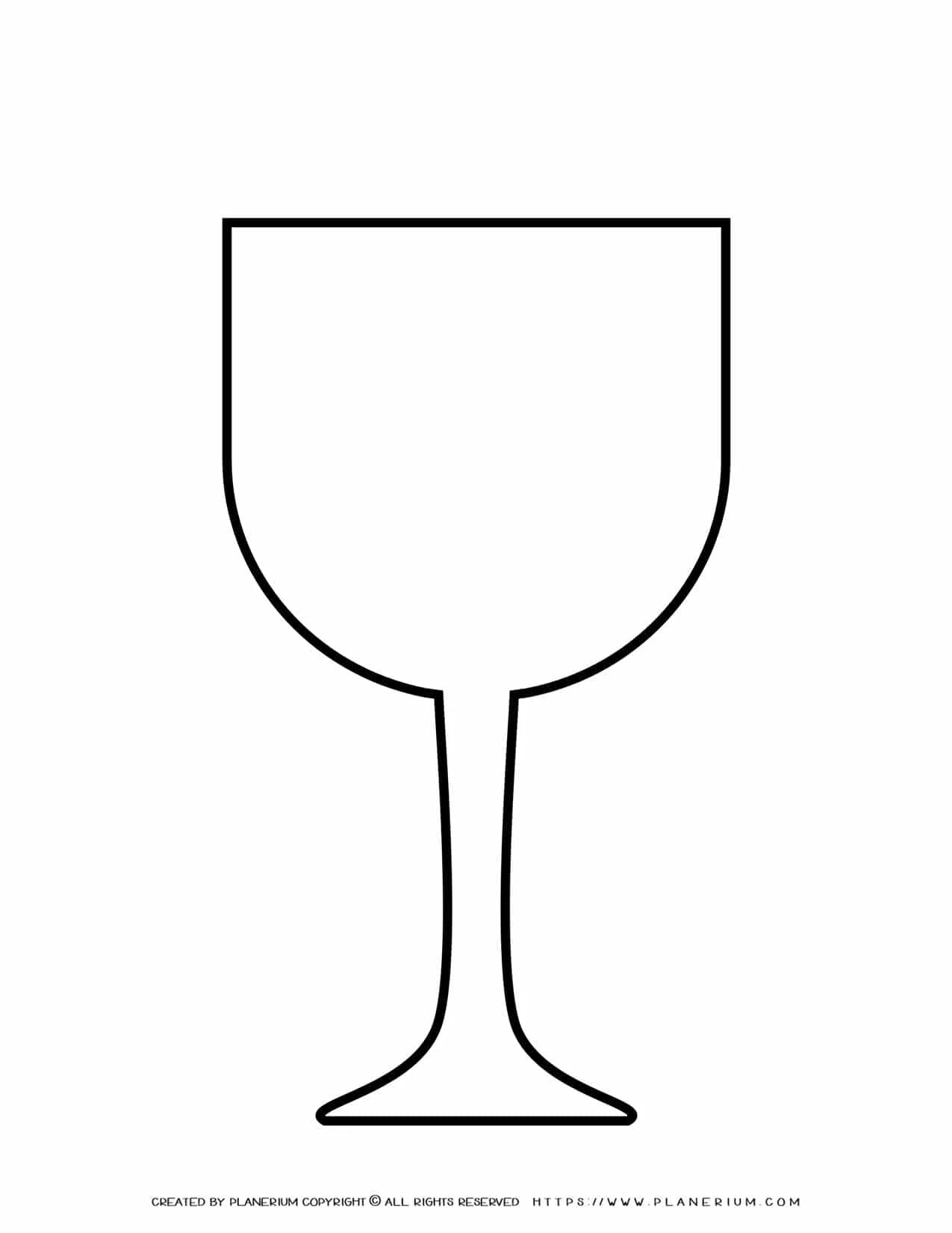 Wine glass template