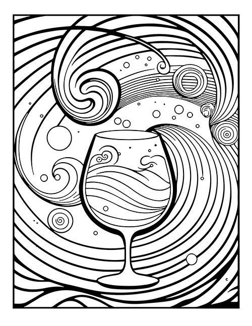 Cocktails coloring book