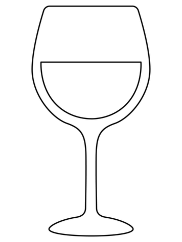 Wine glass coloring page free printable coloring pages