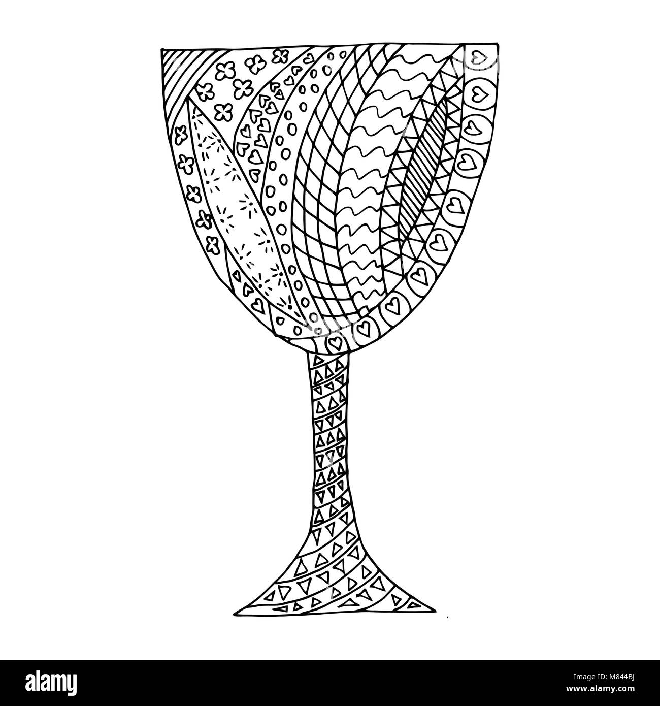 Red wine chalice cut out stock images pictures