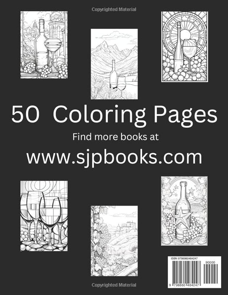 Grapes glasses coloring book a wine lovers coloring adventure coloring books by jason duke ricci ricci jason duke books