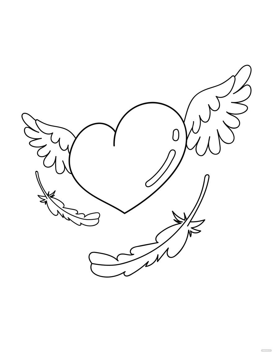 Free wings coloring pages