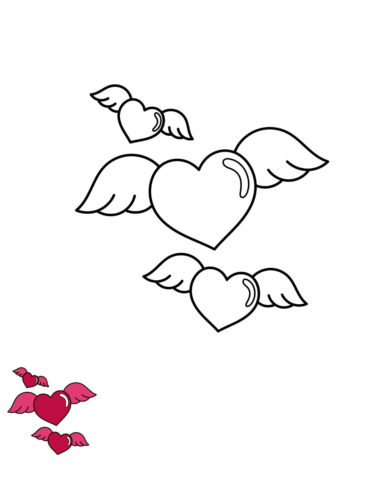 Free wings coloring pages