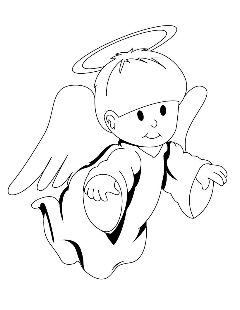 Free printable angel coloring pages for kids