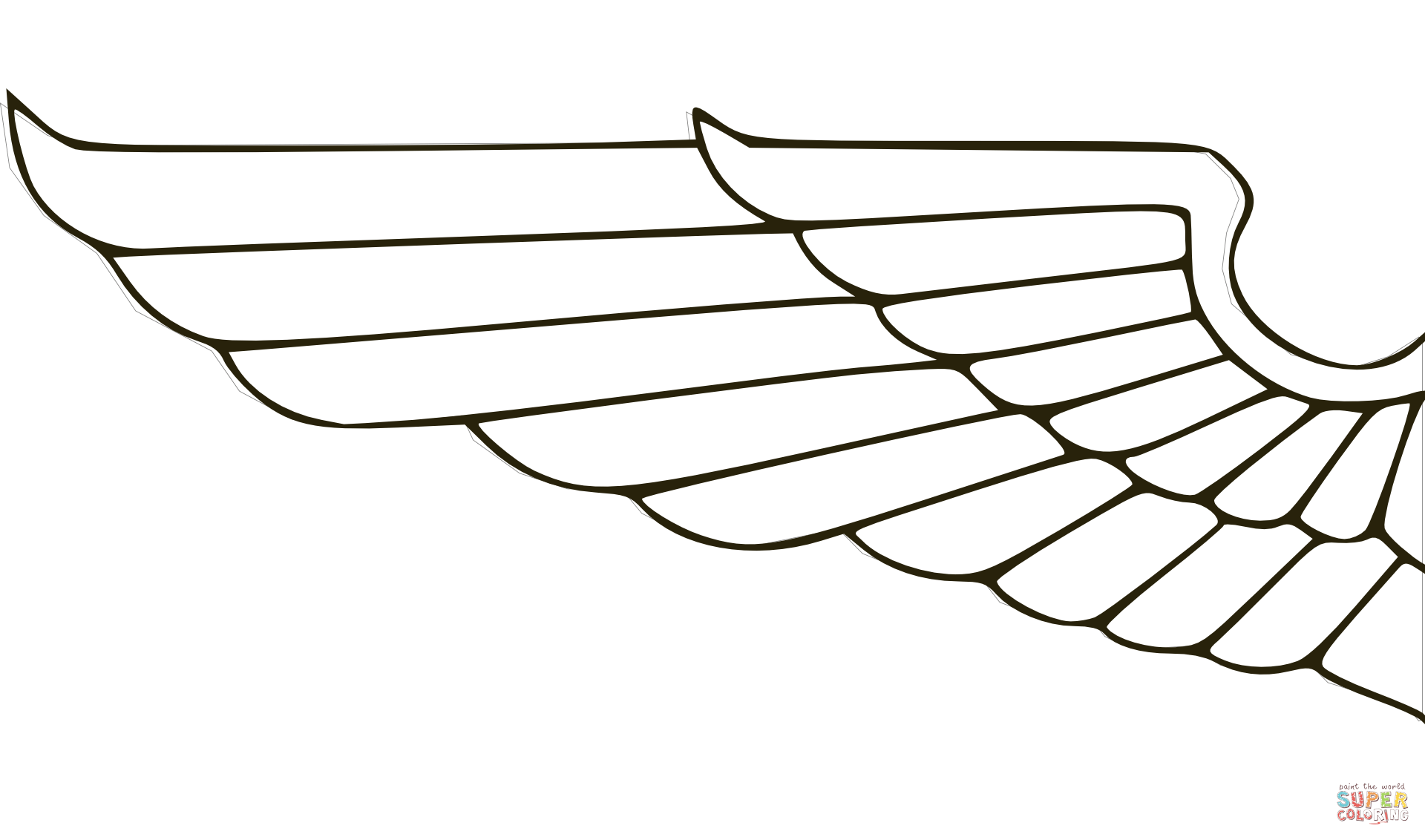 Wing coloring page free printable coloring pages