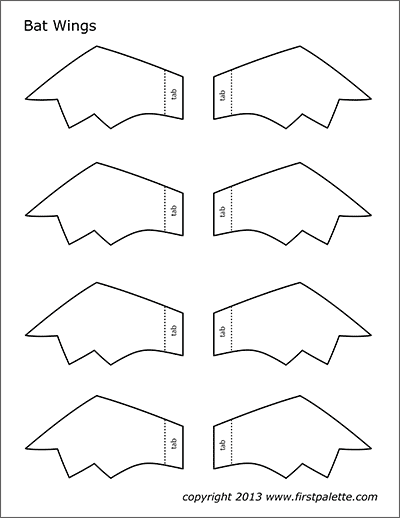 Bat wings free printable templates coloring pages