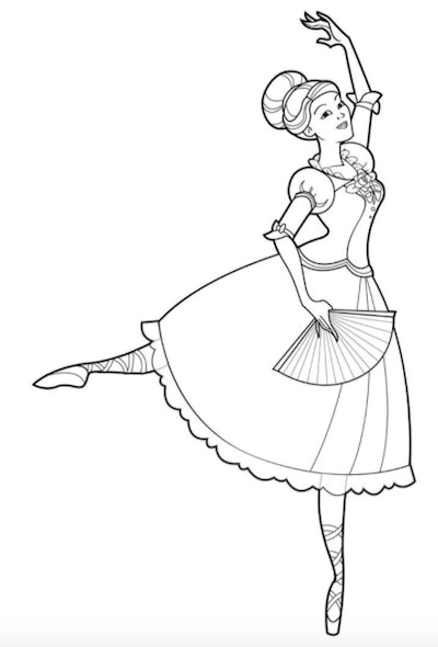 Free ballerina coloring pages you can print from home