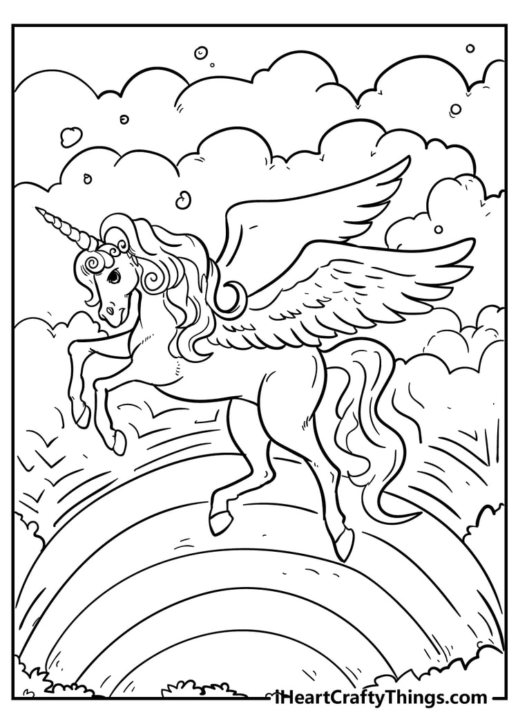 Unicorn coloring pages free printables