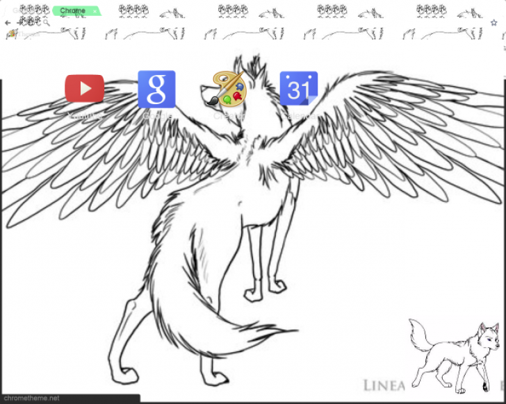 Winged wolf chrome theme