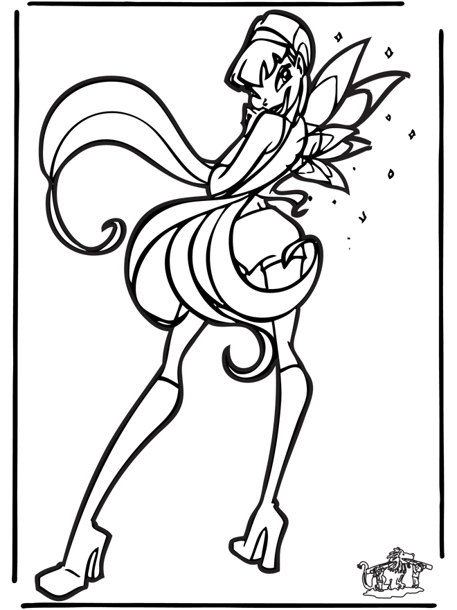 Free coloring pages winx