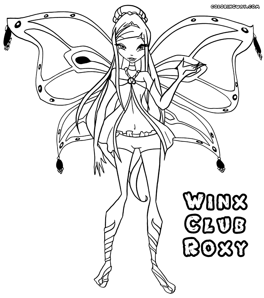 Winx roxy coloring pages coloring pages to download and print