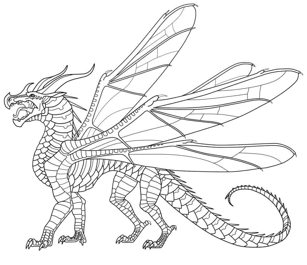 Wings of fire coloring pages