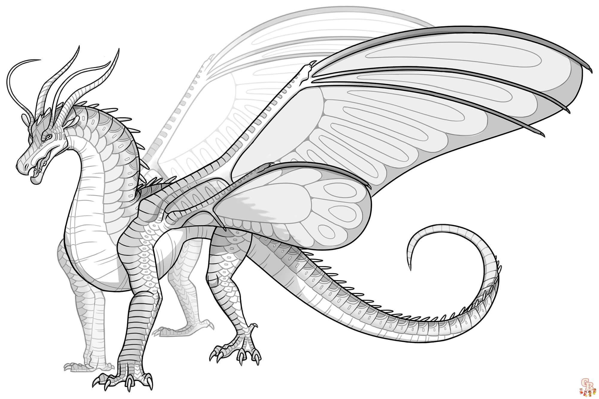 Discover the magic of wings of fire coloring pages