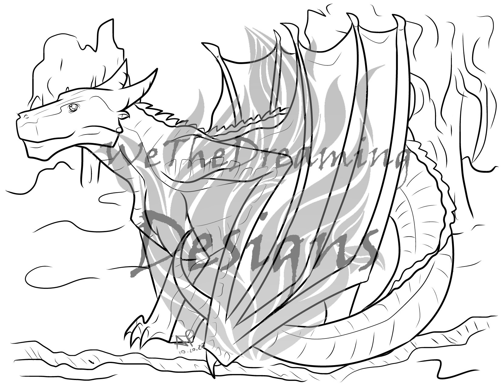 Wings of fire clay mudwing coloring sheet download now