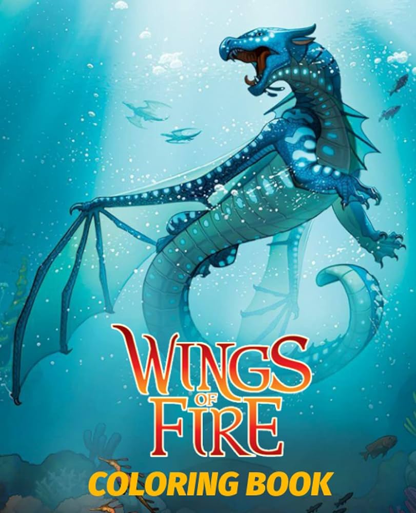 Wings of fire coloring book to enjoy wings of fire coloring pages for kids lovers wings books