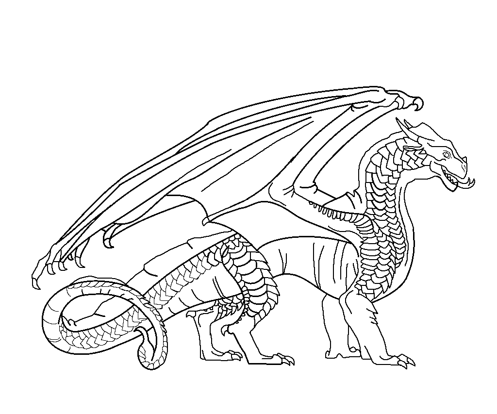 Dragon wings of fire coloring