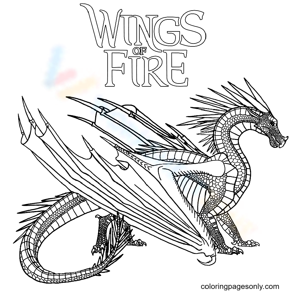 Free printable wings of fire coloring pages for kids