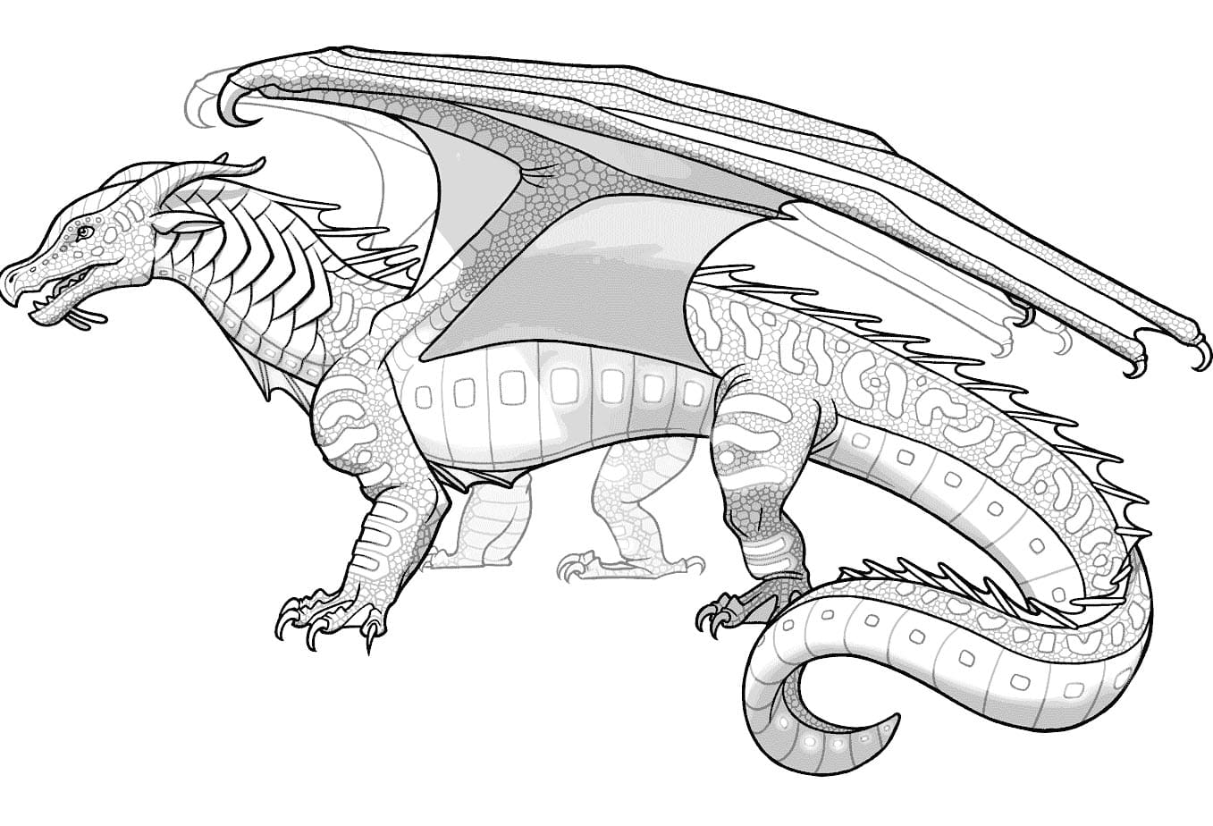 Wings of fire coloring pages