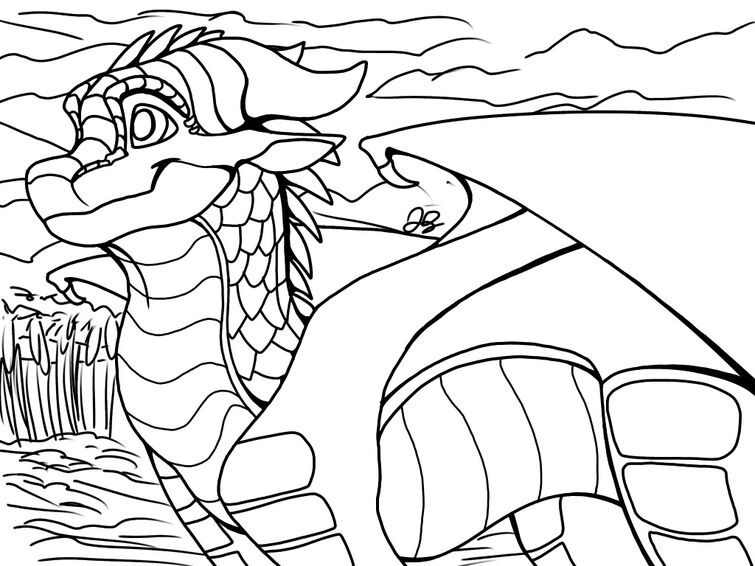 What i have so far for the wings of fire coloring book im making