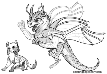 Wings of fire coloring pages