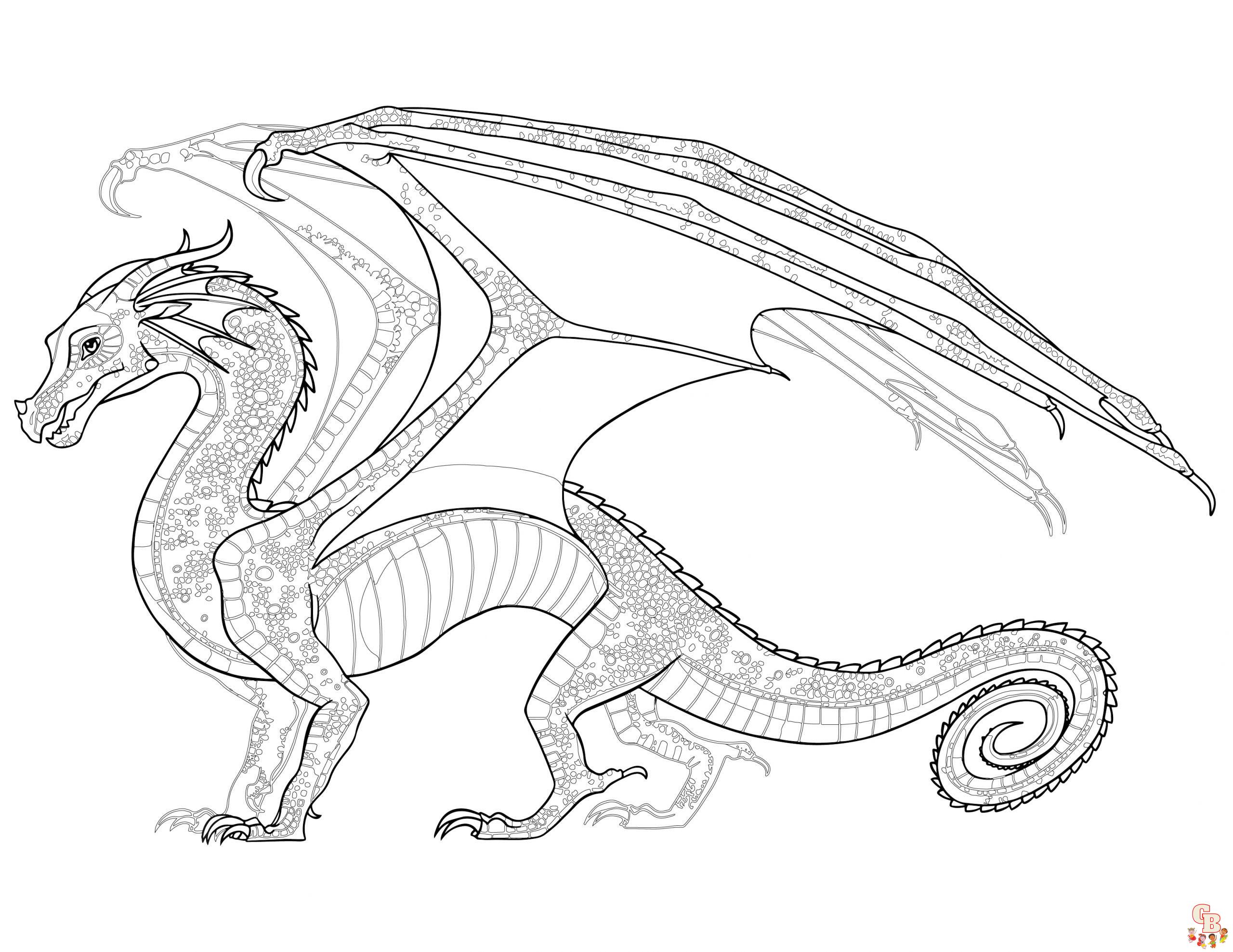 Discover the magic of wings of fire coloring pages