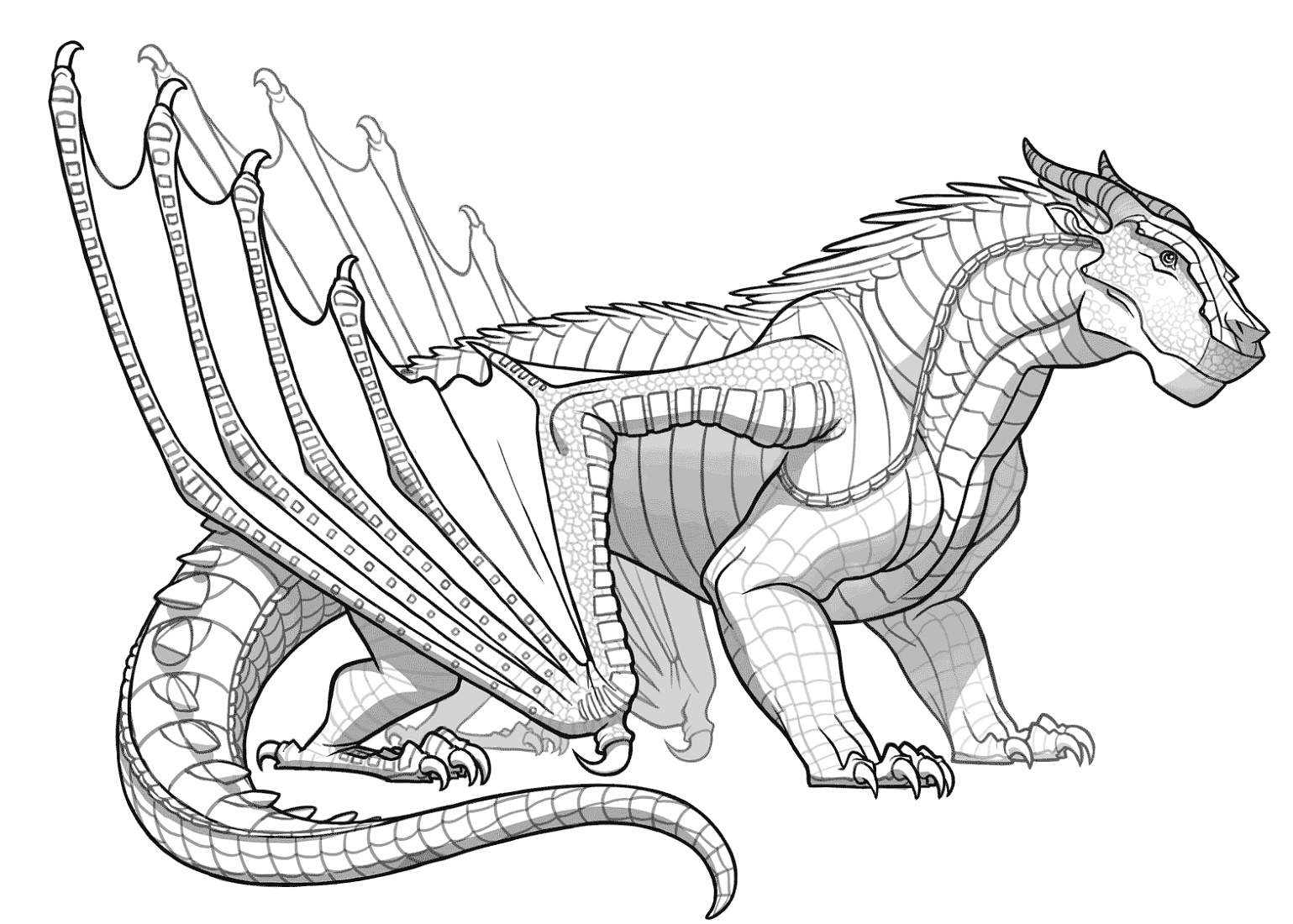 Wings of fire coloring book page off