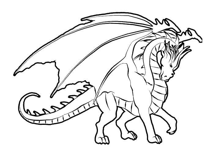 Online coloring pages coloring pagedragon with wings fire coloring download and print free