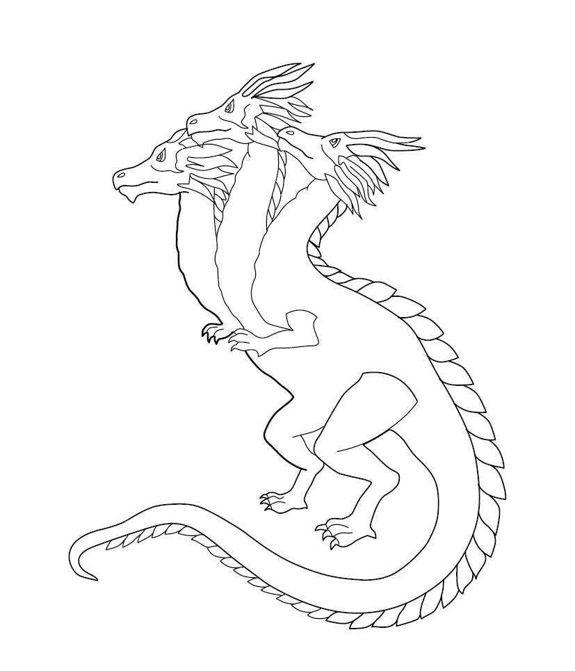 Dragon colouring page free colouring book for children â monkey pen store