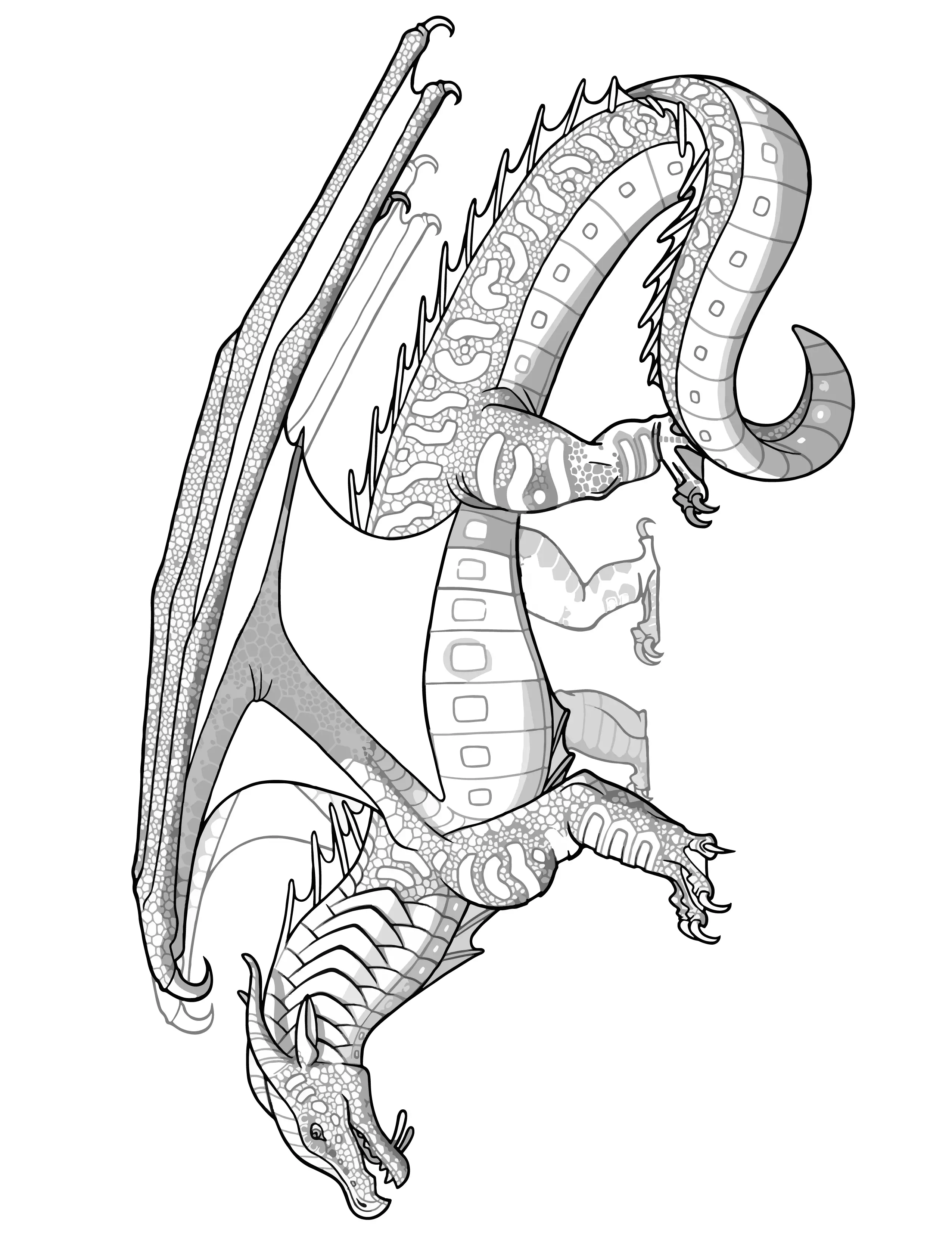 Wings of fire dragon coloring pages