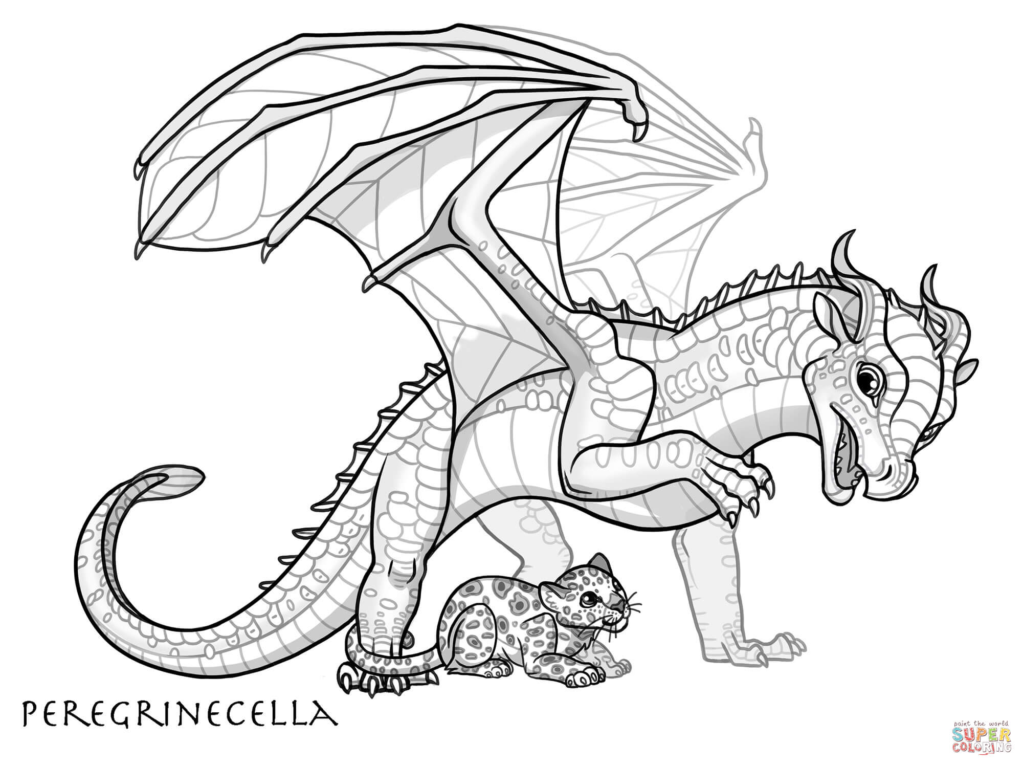 Baby leafwing dragon coloring page free printable coloring pages