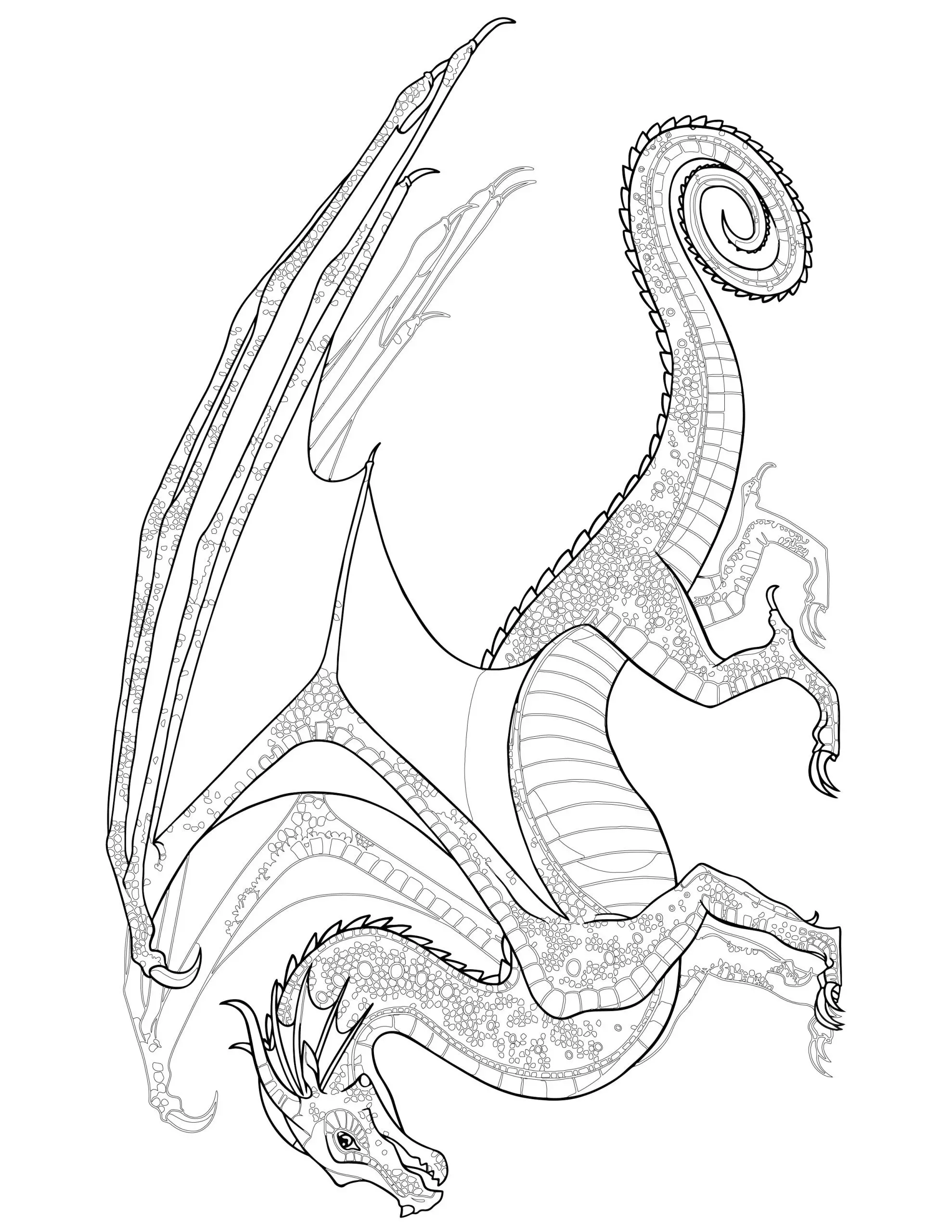 Wings of fire dragon coloring pages