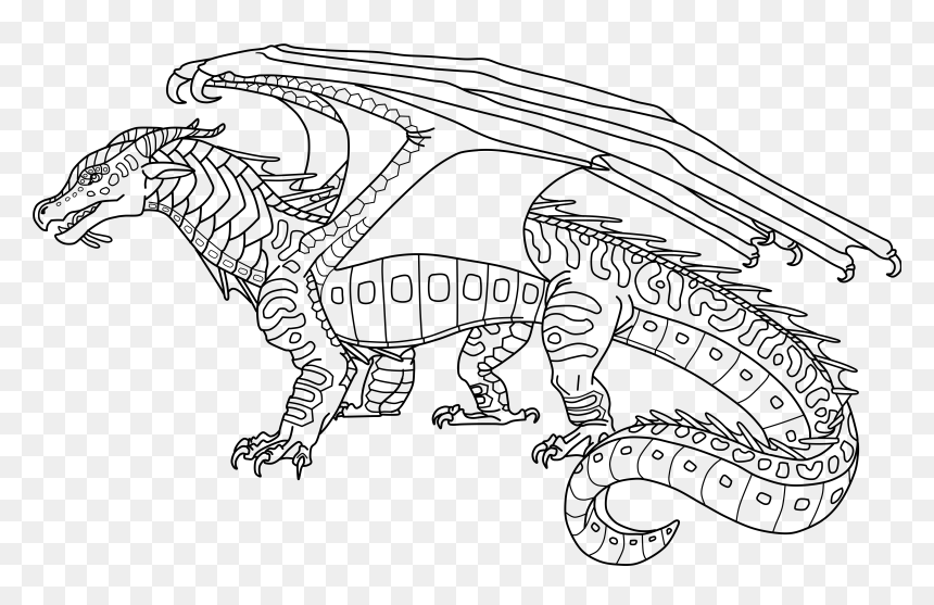 Coloring page pony dragon wings
