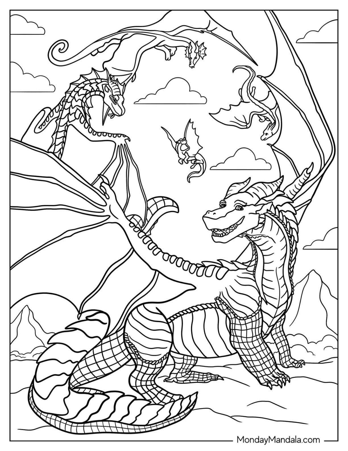 Wings of fire coloring pages free pdf printables