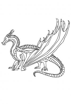 Free printable wings of fire coloring pages for adults and kids