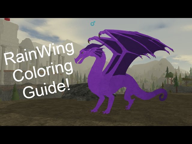 Rainwing coloring guide for roblox wings of fire color options for your rainwings