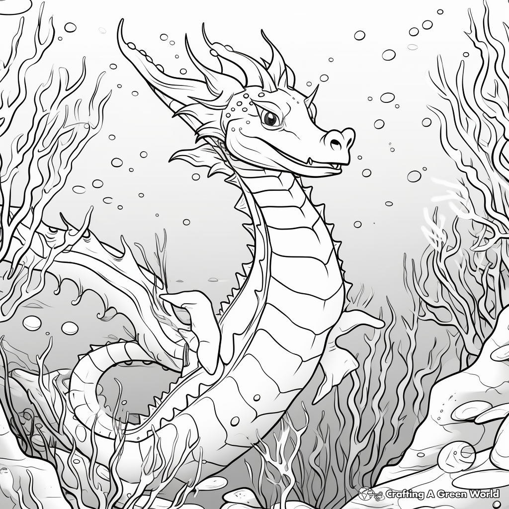 Sea dragon coloring pages