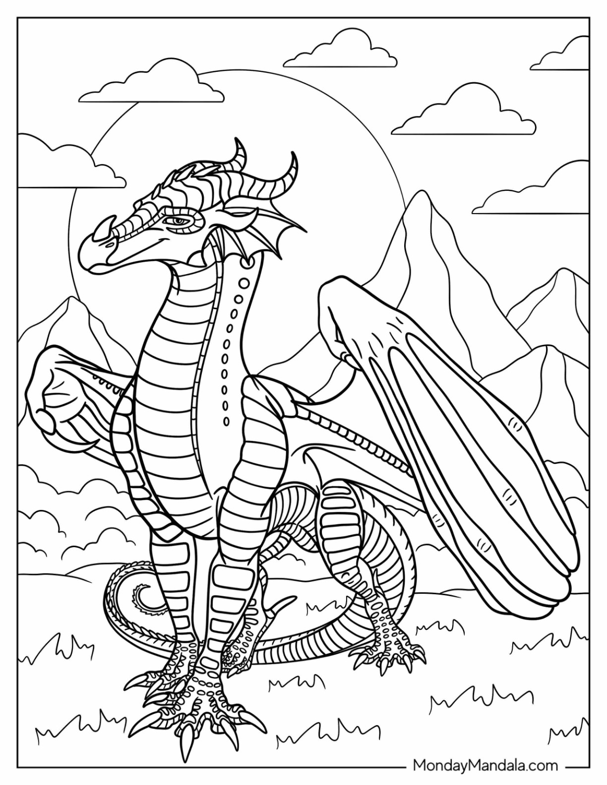 Wings of fire coloring pages free pdf printables