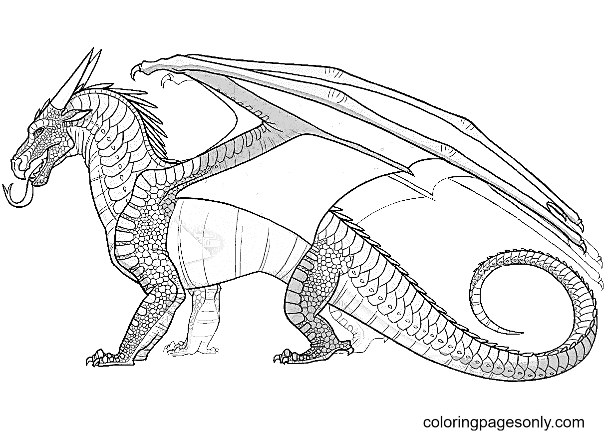 Free printable wings of fire coloring pages for kids