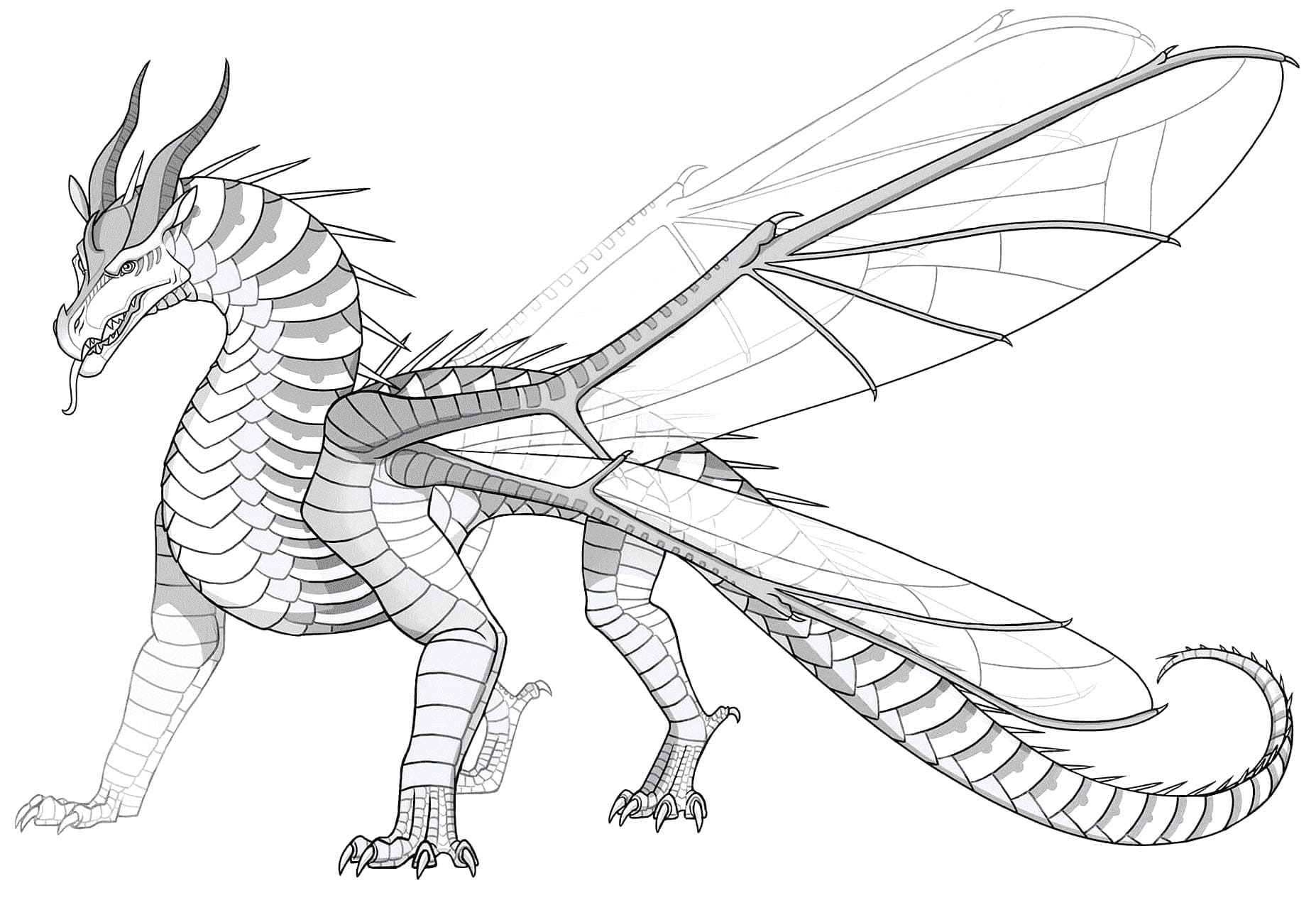 Wings of fire coloring pages