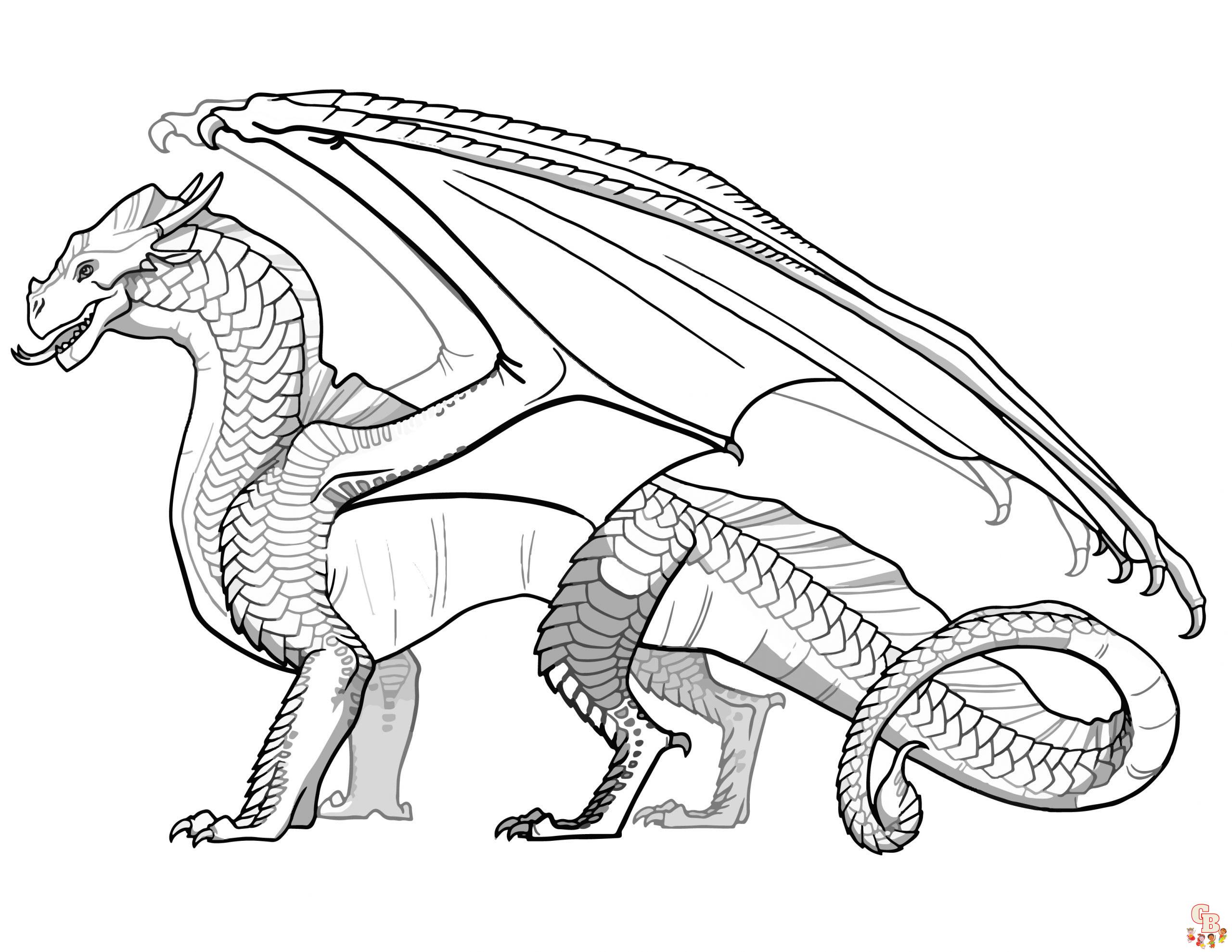 Discover the magic of wings of fire coloring pages