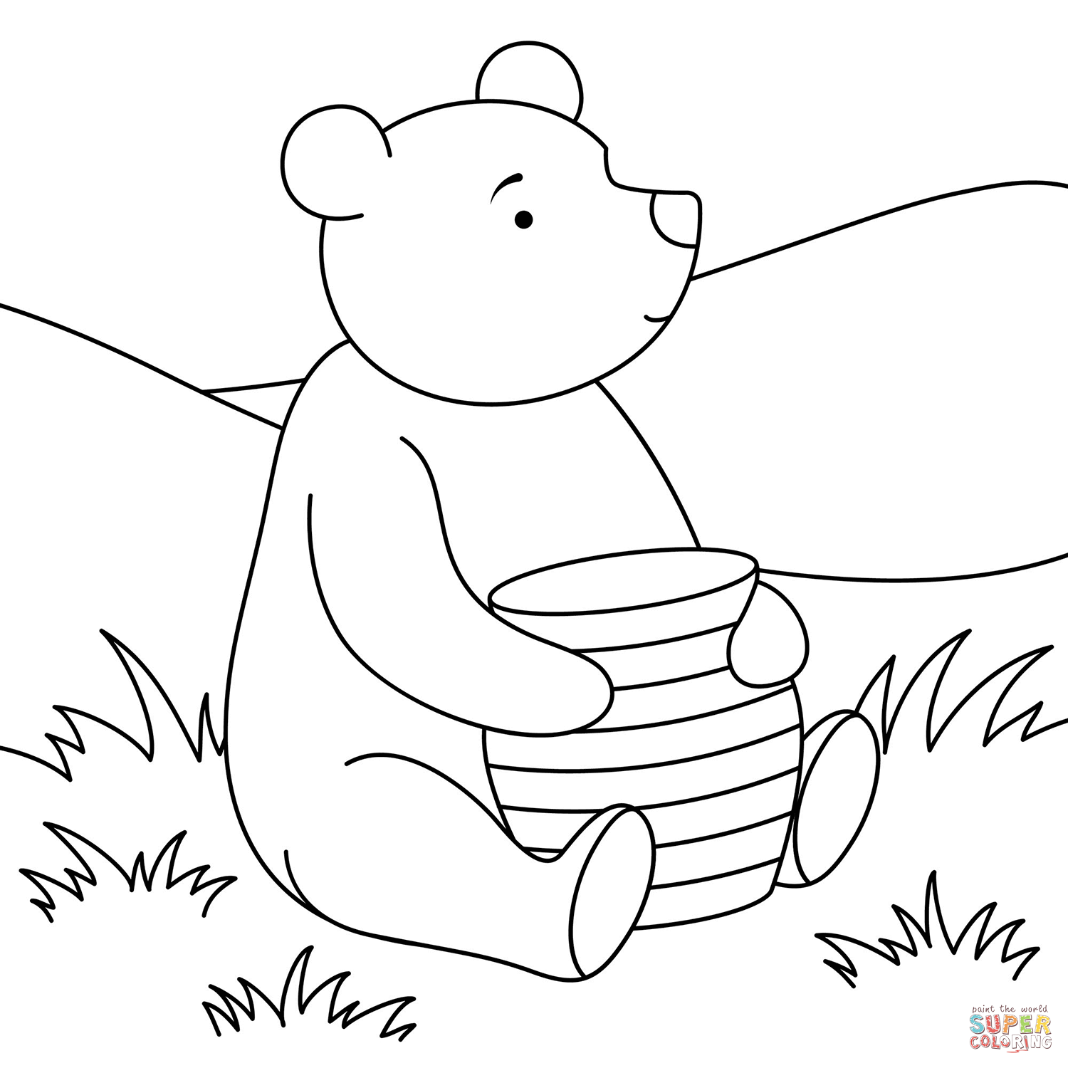 Winnie coloring page free printable coloring pages