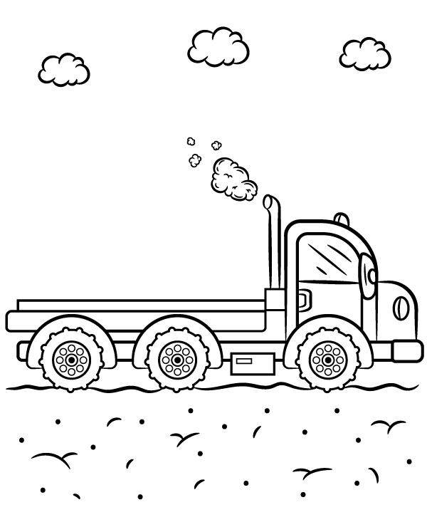 Truck coloring page construction vehicles