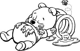 Coloring pages sleepy baby pooh coloring pages