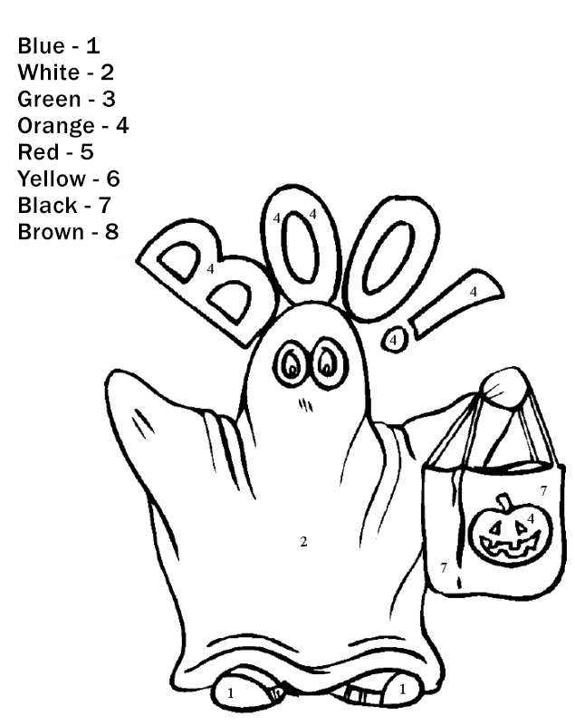 Free printable color by number coloring pages