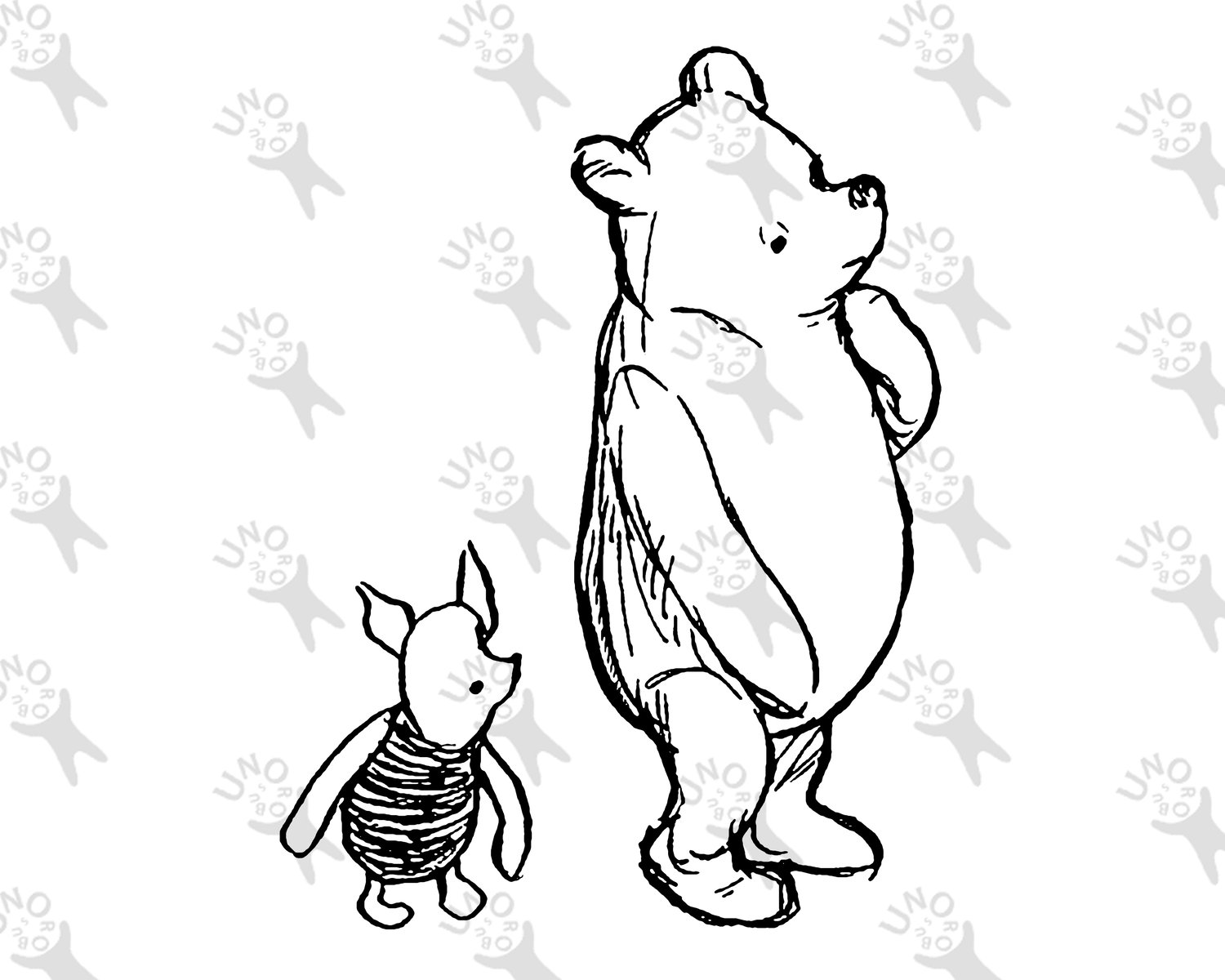 Vintage image winnie the pooh and piglet instant download black and white picture bear winnie old engraving retro illustration pooh piglet vintage clipart pooh bear hq dpi jpg png clipart