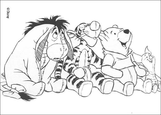 Winnie the pooh and friends star gazing coloring pages