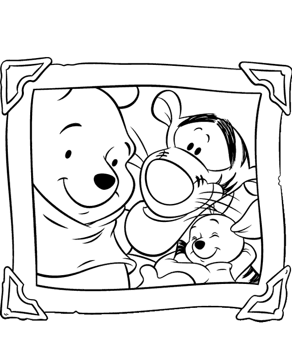 Pooh tigger printable coloring sheet