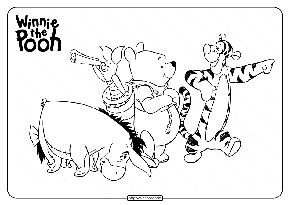 Winnie the pooh and friends coloring pages