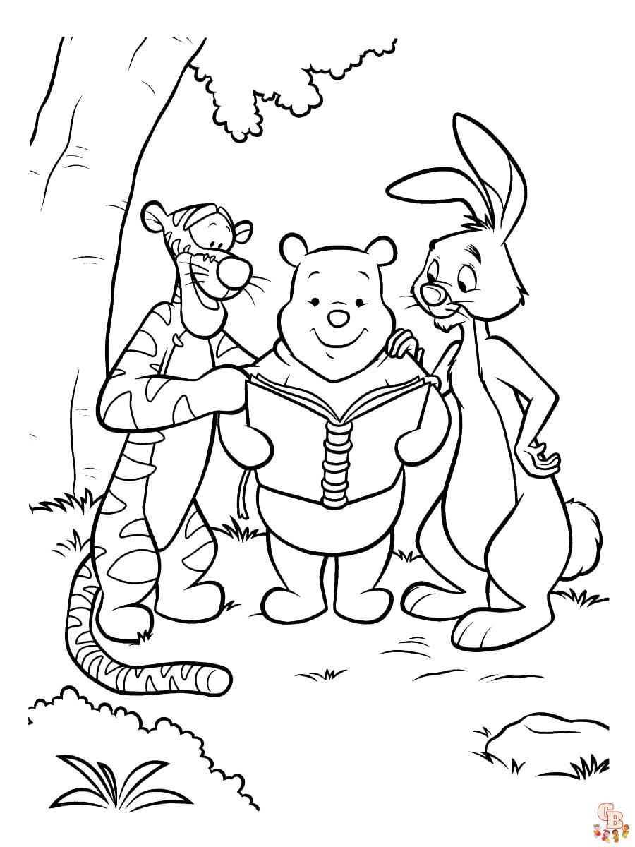 Fun of winnie the pooh coloring pages for kids